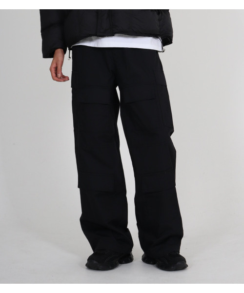 BUTTON SEOUL(ボタンソウル)の「マルチポケットストリングパンツ(ブラック)(その他パンツ・メンズ・その他・M/L/XL)」の1枚目の写真