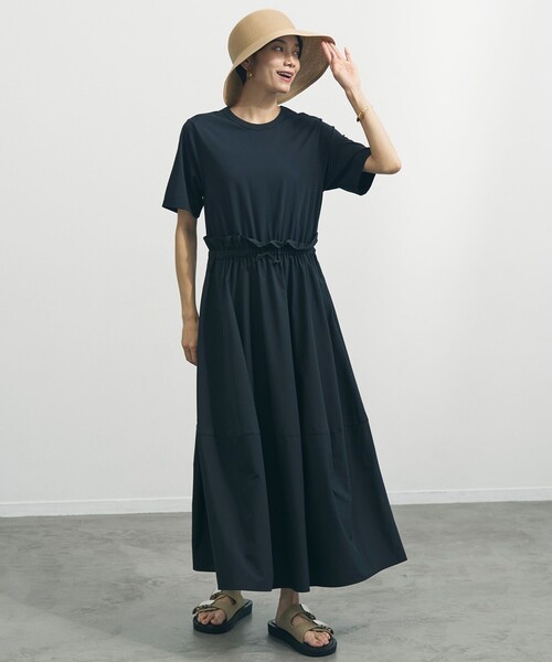 UNFILO（アンフィーロ）の「【VERY掲載】BEAUTY FORM-T コンビワンピース（ワンピース・レディース・ネイビー系/ブラック系/ベージュ系1・X-LARGE）」の19枚目の写真