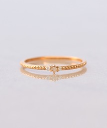 NOIR DE POUPEE（ノワールドプーペ）の「【WEB限定】K18vermeil 3粒ダイヤモンドピンキーリング（リング）」