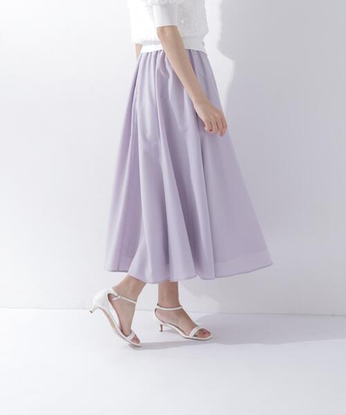 NATURAL BEAUTY BASIC(ナチュラルビューティーベーシック)の「追加生産/低身長サイズ【ちょうど、いい服】ふんわり春風フレアスカート(スカート・レディース・ネイビー/ラベンダー/ベージュ・SMALL/LARGE/P/S/MEDIUM)」の18枚目の写真