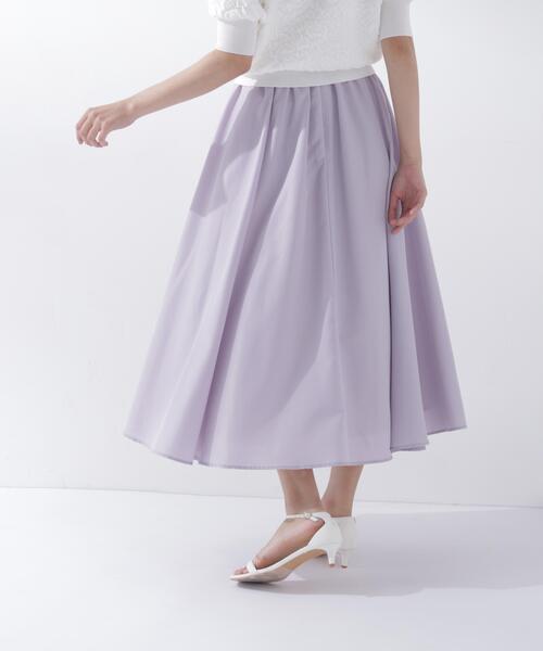 NATURAL BEAUTY BASIC(ナチュラルビューティーベーシック)の「追加生産/低身長サイズ【ちょうど、いい服】ふんわり春風フレアスカート(スカート・レディース・ネイビー/ラベンダー/ベージュ・SMALL/LARGE/P/S/MEDIUM)」の19枚目の写真