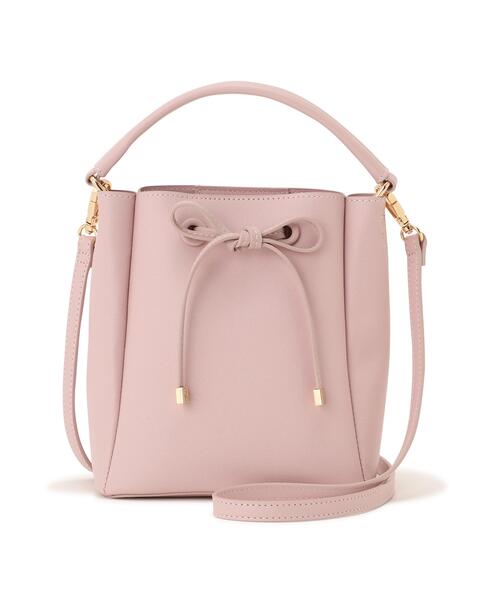 EDIT COLOGNE（エディットコロン）の「ワンハンドルボウバッグ（ショルダーバッグ・レディース・ブラック/オフホワイト/ピンク・ﾌﾘ-）」の3枚目の写真