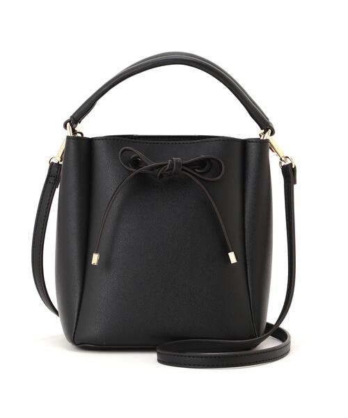 EDIT COLOGNE（エディットコロン）の「ワンハンドルボウバッグ（ショルダーバッグ・レディース・ブラック/オフホワイト/ピンク・ﾌﾘ-）」の2枚目の写真