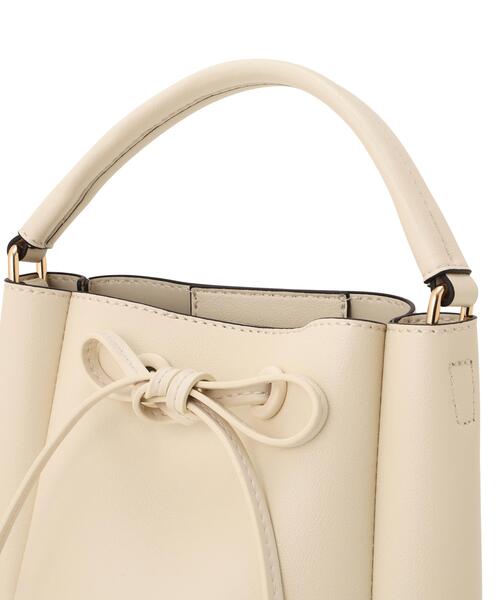 EDIT COLOGNE（エディットコロン）の「ワンハンドルボウバッグ（ショルダーバッグ・レディース・ブラック/オフホワイト/ピンク・ﾌﾘ-）」の5枚目の写真