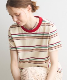 Crisp | マルチボーダーショートスリーブTシャツ(Tシャツ/カットソー)