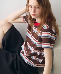 Crisp | マルチボーダーショートスリーブTシャツ(Tシャツ/カットソー)