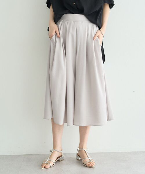YECCA VECCA(イェッカヴェッカ)の「【UVカット】ガウチョパンツ(その他パンツ・レディース・ブラウン/ライトグレー/ネイビー・FREE)」の4枚目の写真