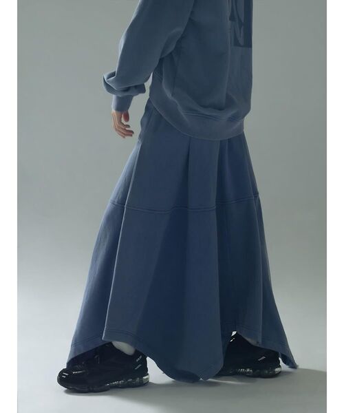 :ETHROF（イーサオブ）の「SHIRT-WRAP STYLE BLEACH SWEAT SKIRT（スカート・レディース・スカイブルー/ピンク系その他2・MEDIUM）」の7枚目の写真