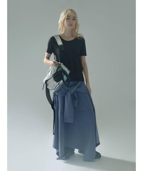 :ETHROF（イーサオブ）の「SHIRT-WRAP STYLE BLEACH SWEAT SKIRT（スカート・レディース・スカイブルー/ピンク系その他2・MEDIUM）」の12枚目の写真