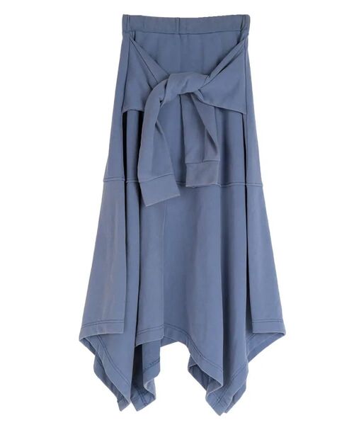 :ETHROF（イーサオブ）の「SHIRT-WRAP STYLE BLEACH SWEAT SKIRT（スカート・レディース・スカイブルー/ピンク系その他2・MEDIUM）」の17枚目の写真