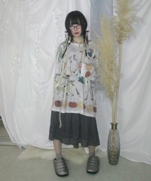 Never mind the XU / Chikashitsu+ | 【Nerd out XU】see-through midium frill banding skirt / 【ナードアウトエックスユー】シースルーミディアムフリルバンディングスカート<着用動画あり>(スカート)
