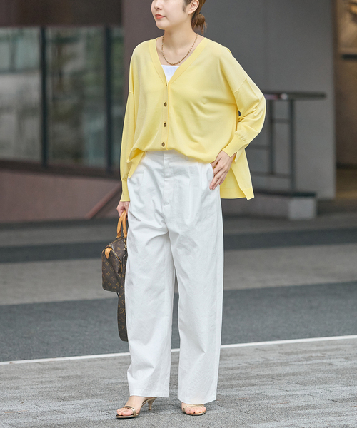 journal standard L'essage(ジャーナルスタンダードレサージュ)の「《接触冷感/手洗い可》クールタッチワイドVカーディガン(カーディガン/ボレロ・レディース・グリーン/ライトグレー/イエロー・FREE)」の22枚目の写真