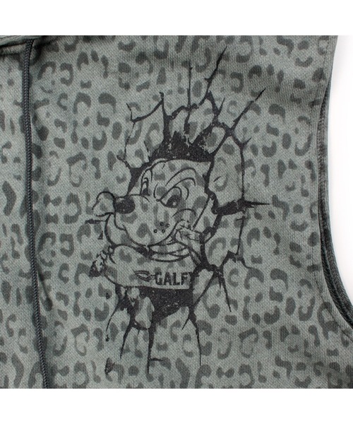 GALFY（ガルフィー）の「GALFY（ガルフィー）ガチだりぃパーカー/レオパード ジップパーカーベスト/ダブルジップ/ビッグシルエット/ストリート（パーカー・メンズ・ブラック/グレー/ブラウン・LL/L/M）」の10枚目の写真