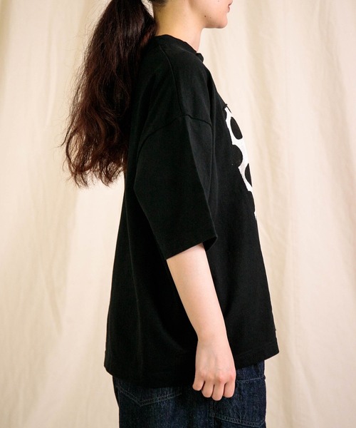 prit（プリット）の「[prit] 空紡天竺×プリント 5分袖フレームTシャツ (ドット＆チェック)（Tシャツ/カットソー・レディース・ブラック系その他2/ブラック系その他・FREE）」の18枚目の写真