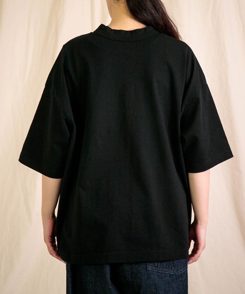 prit（プリット）の「[prit] 空紡天竺×プリント 5分袖フレームTシャツ (ドット＆チェック)（Tシャツ/カットソー・レディース・ブラック系その他2/ブラック系その他・FREE）」の19枚目の写真