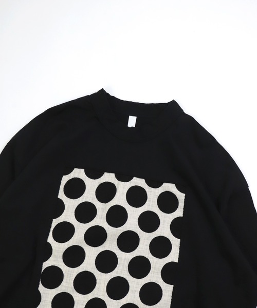 prit（プリット）の「[prit] 空紡天竺×プリント 5分袖フレームTシャツ (ドット＆チェック)（Tシャツ/カットソー・レディース・ブラック系その他2/ブラック系その他・FREE）」の21枚目の写真
