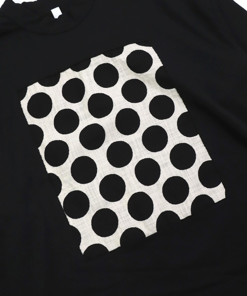prit（プリット）の「[prit] 空紡天竺×プリント 5分袖フレームTシャツ (ドット＆チェック)（Tシャツ/カットソー・レディース・ブラック系その他2/ブラック系その他・FREE）」の15枚目の写真
