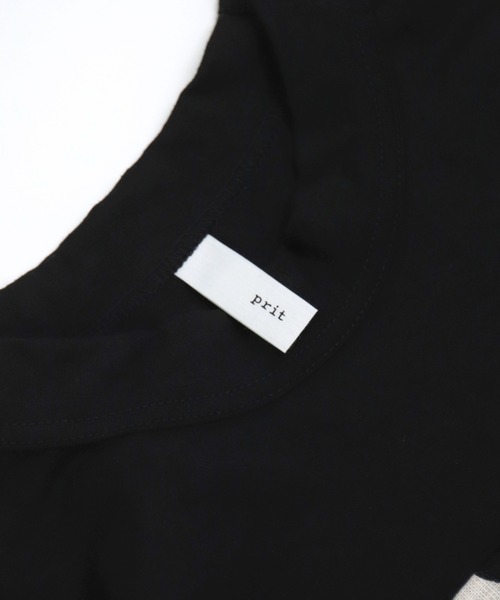 prit（プリット）の「[prit] 空紡天竺×プリント 5分袖フレームTシャツ (ドット＆チェック)（Tシャツ/カットソー・レディース・ブラック系その他2/ブラック系その他・FREE）」の22枚目の写真
