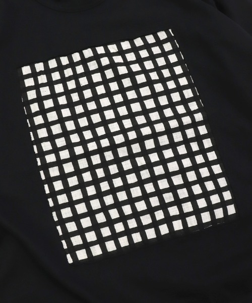 prit（プリット）の「[prit] 空紡天竺×プリント 5分袖フレームTシャツ (ドット＆チェック)（Tシャツ/カットソー・レディース・ブラック系その他2/ブラック系その他・FREE）」の6枚目の写真