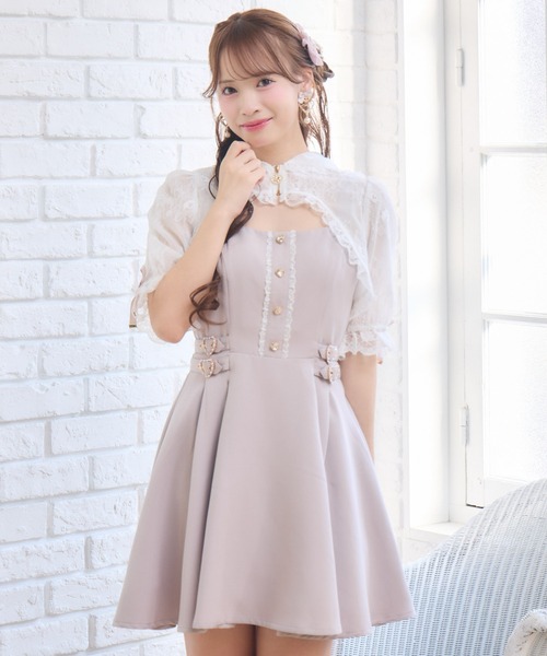 ROJITA(ロジータ)の「レースパーカー付きキャミワンピース(ワンピース・レディース・ピンク/その他/ブラック・FREE)」の1枚目の写真