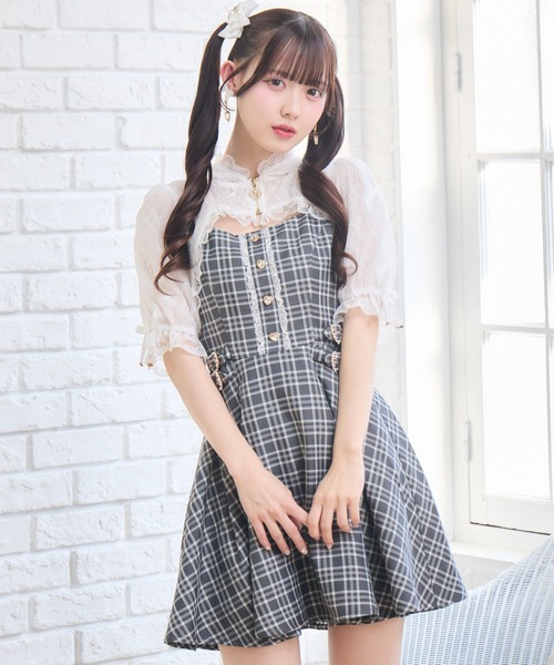 ROJITA(ロジータ)の「レースパーカー付きキャミワンピース(ワンピース・レディース・ピンク/その他/ブラック・FREE)」の3枚目の写真