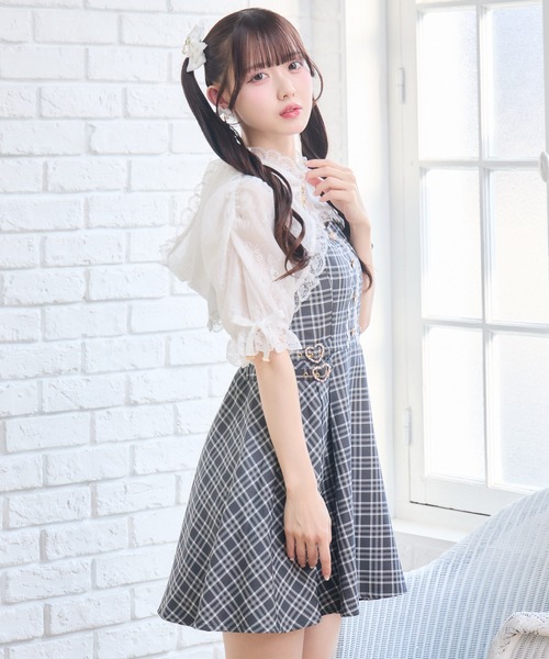 ROJITA(ロジータ)の「レースパーカー付きキャミワンピース(ワンピース・レディース・ピンク/その他/ブラック・FREE)」の8枚目の写真