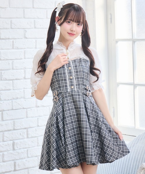 ROJITA(ロジータ)の「レースパーカー付きキャミワンピース(ワンピース・レディース・ピンク/その他/ブラック・FREE)」の6枚目の写真