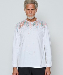ACANTHUS | mlt5694-Splash paint L-S Tee ロングスリーブTシャツ(CT2610)(Tシャツ/カットソー)