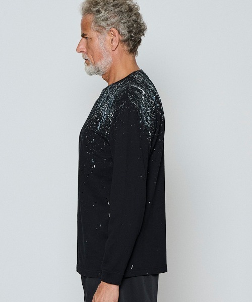ACANTHUS(アカンサス)の「mlt5694-Splash paint L-S Tee ロングスリーブTシャツ(CT2610)(Tシャツ/カットソー・メンズ・ホワイト/ブラック・XL/L/M/S)」の6枚目の写真