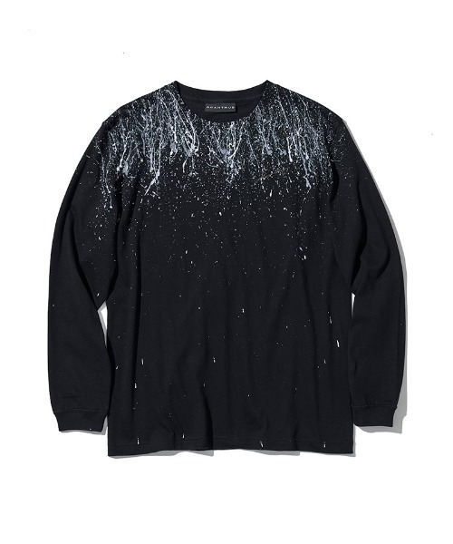 ACANTHUS(アカンサス)の「mlt5694-Splash paint L-S Tee ロングスリーブTシャツ(CT2610)(Tシャツ/カットソー・メンズ・ホワイト/ブラック・XL/L/M/S)」の13枚目の写真