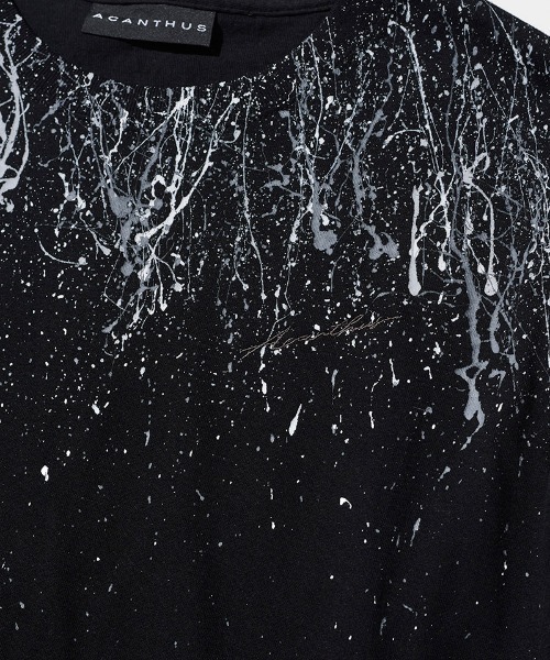 ACANTHUS(アカンサス)の「mlt5694-Splash paint L-S Tee ロングスリーブTシャツ(CT2610)(Tシャツ/カットソー・メンズ・ホワイト/ブラック・XL/L/M/S)」の15枚目の写真