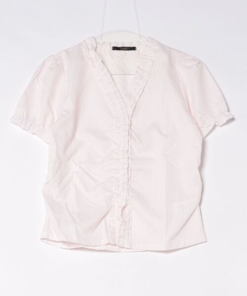 Ritzy（リッツィー）の「フリルデザインパフスリーブブラウス（シャツ/ブラウス・レディース・ピンク/ブルー・L/M）」の15枚目の写真