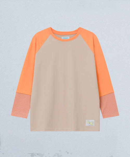 chancechance(チャンスチャンス)の「CEC LAYERED STRIPED SLEEVE LABEL L/S(PINK ORANGE)(Tシャツ/カットソー・レディース・その他・FREE)」の3枚目の写真
