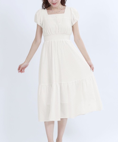 MARY QUANT(マリークワント)の「ウエストシャーリング ワンピース(ワンピース・レディース・ブラック/ブルー/ホワイト・M)」の1枚目の写真