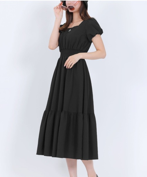MARY QUANT(マリークワント)の「ウエストシャーリング ワンピース(ワンピース・レディース・ブラック/ブルー/ホワイト・M)」の2枚目の写真