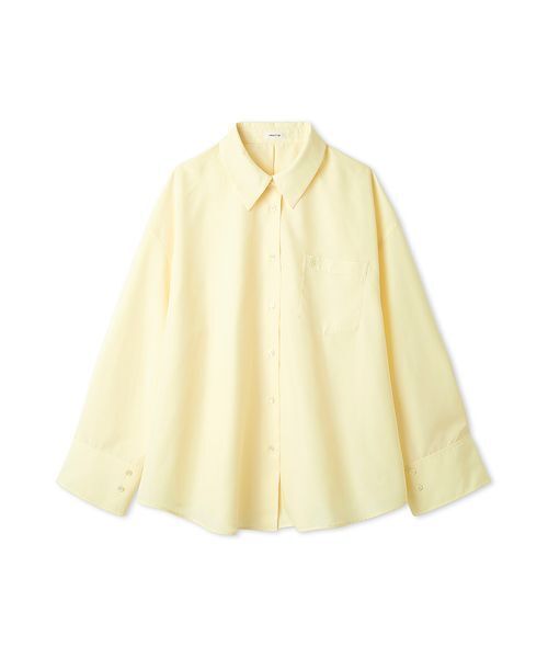 FRAY I.D(フレイアイディー)の「【LUMISHADE】オーバーサイズシャツ/ウォッシャブル・UVカット・防シワ・接触冷感(シャツ/ブラウス・レディース・ライトブルー/イエロー/ホワイト・F)」の1枚目の写真