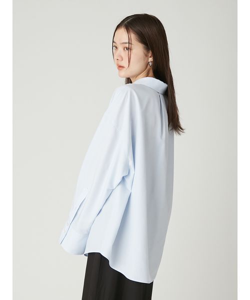 FRAY I.D(フレイアイディー)の「【LUMISHADE】オーバーサイズシャツ/ウォッシャブル・UVカット・防シワ・接触冷感(シャツ/ブラウス・レディース・ライトブルー/イエロー/ホワイト・F)」の13枚目の写真