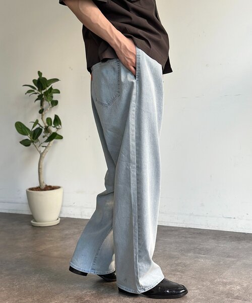 CPCM(シーピーシーエム)の「【COOLMAX】タックワイドデニム(デニムパンツ・メンズ・ネイビー/ブルー/サックスブルー/ブラック・SMALL/MEDIUM/LARGE)」の15枚目の写真