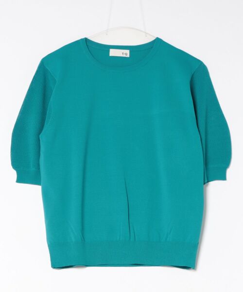 m.f.editorial(エムエフエディトリアル)の「【ストレッチ 接触冷感 UV ウォッシャブル】タカキュー レディース 快適機能 メッシュ切替 半袖 ニット プルオーバー(ニット/セーター・レディース・アイボリー・L)」の14枚目の写真