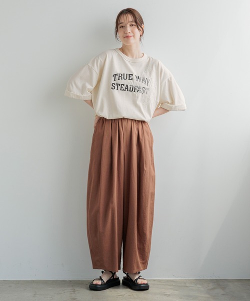 studio CLIP(スタディオクリップ)の「レースロゴロールアップTシャツ(Tシャツ/カットソー・レディース・グレー/カーキ/アイボリー・FREE)」の15枚目の写真