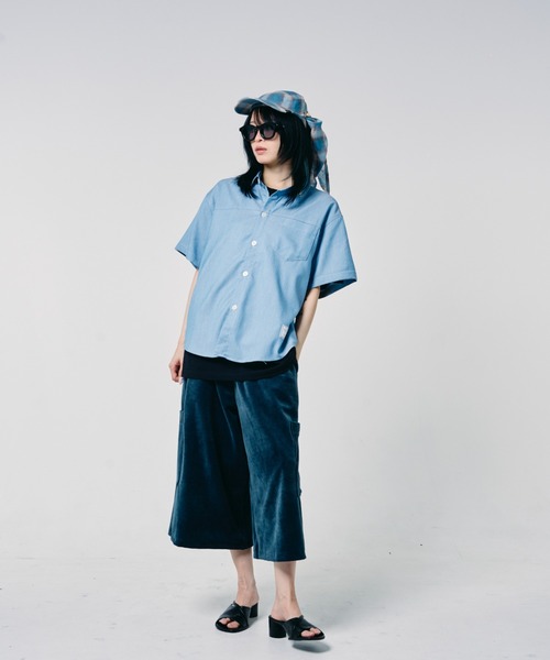 EFFECTEN(エフェクテン)の「【EFFECTEN】Studs chambray shirts(シャツ/ブラウス・メンズ・サックスブルー/インディゴブルー・X-LARGE/LARGE/MEDIUM)」の2枚目の写真