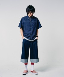 【EFFECTEN】Studs chambray shirts