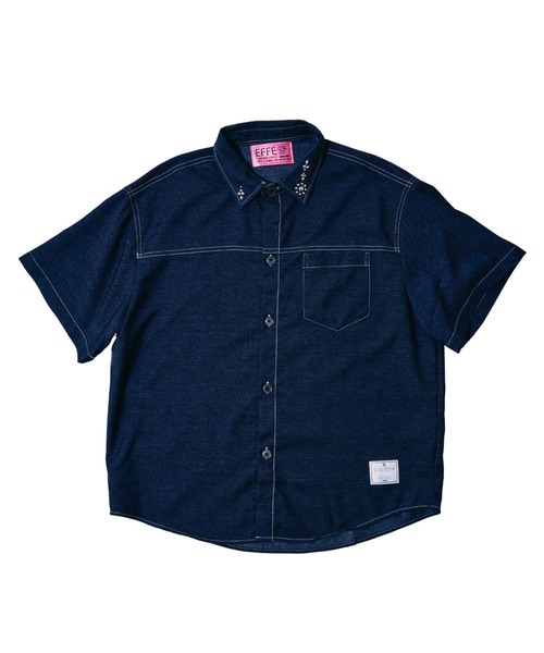 EFFECTEN(エフェクテン)の「【EFFECTEN】Studs chambray shirts(シャツ/ブラウス・メンズ・サックスブルー/インディゴブルー・X-LARGE/LARGE/MEDIUM)」の5枚目の写真