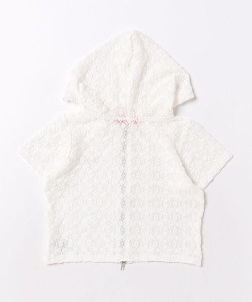 repipi armario(レピピ アルマリオ)の「レースWZIP半袖パーカー(パーカー・キッズ・ブラック/オフホワイト・MEDIUM/SMALL/LARGE)」の11枚目の写真