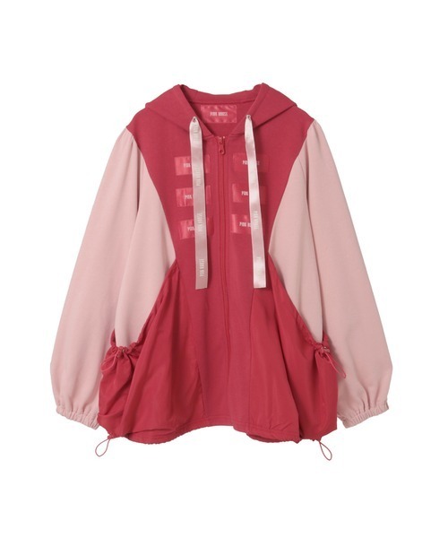 PINKHOUSE デニム パーカー 美品 ネームワッペン使い配色パ―カー（パーカー）｜PINK HOUSE（ピンク