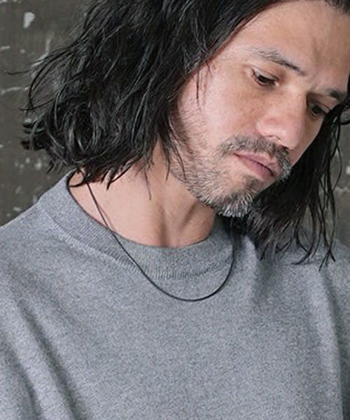 EGO TRIPPING(エゴトリッピング)の「an2098-DRAGONSCALES NECKLACE narrow ネックレス(696650)(ネックレス・メンズ・シルバー/ブラック・L/M/S)」の2枚目の写真
