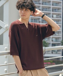 ニットポロ」に該当するブラウン/茶色系のメンズファッション通販