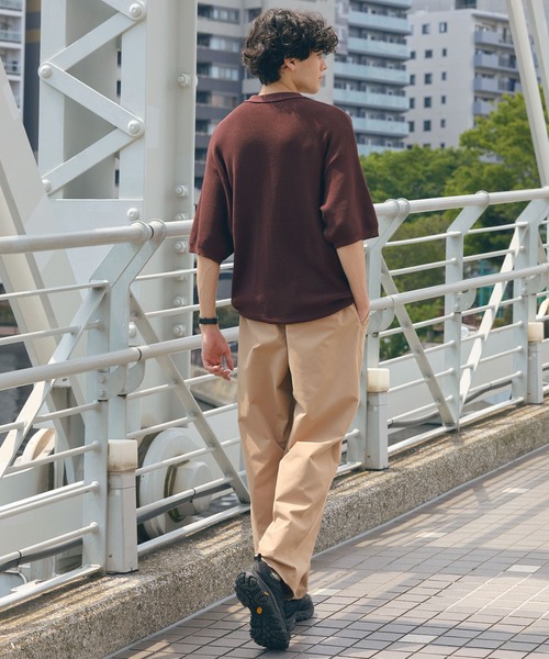 HECT(ヘクト)の「【HECT】High Gauge Skipper Logo Knit Polo / ハイゲージ畦編み ロゴ刺繍 スキッパー半袖ニットポロ<UVカット>(ポロシャツ・メンズ・オリーブ/ブラウン/ダークネイビー/チャコール/ブラック/ベージュ・S/L/M)」の18枚目の写真
