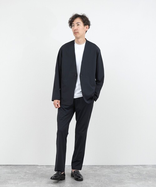 NOLLEY’S(ノーリーズ)の「《ビジカジ/セットアップ対応》Vertical 冷感トリコットイージーパンツ 26SS(その他パンツ・メンズ・ネイビー/グレー/グレイッシュベージュ・S/M/L/XL)」の13枚目の写真