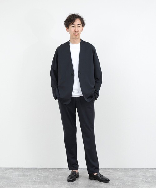 NOLLEY’S(ノーリーズ)の「《ビジカジ/セットアップ対応》Vertical 冷感トリコットイージーパンツ 26SS(その他パンツ・メンズ・ネイビー/グレー/グレイッシュベージュ・S/M/L/XL)」の14枚目の写真